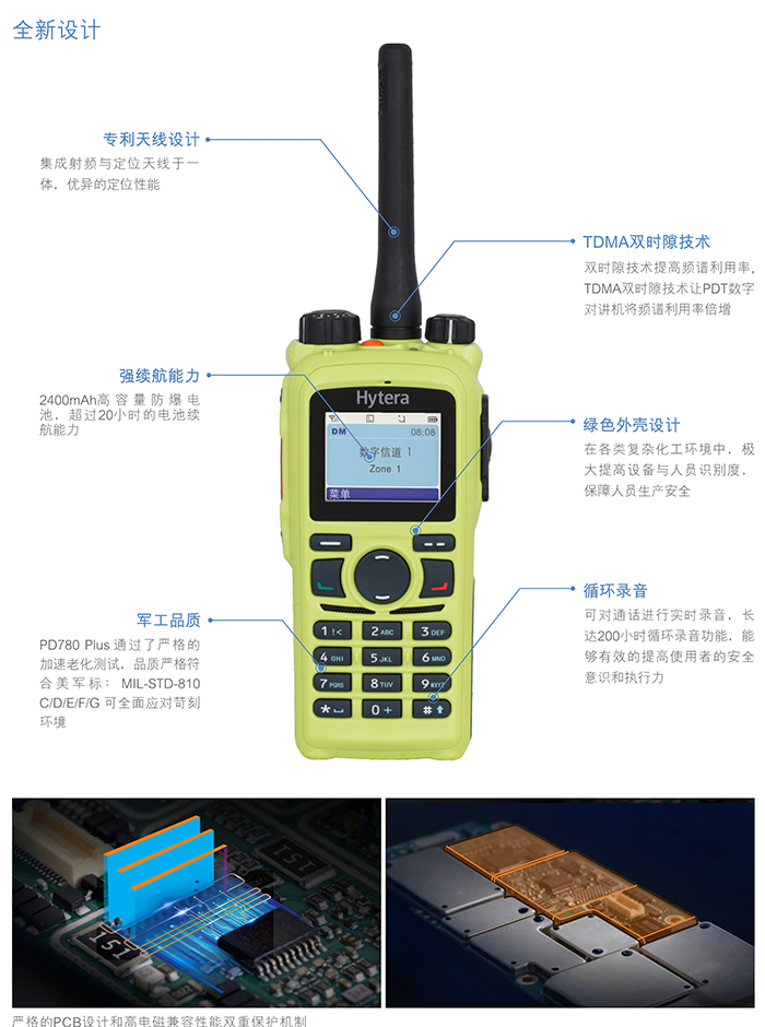 海能達(dá)PD780Plus防爆對講機(jī)全新設(shè)計(jì)